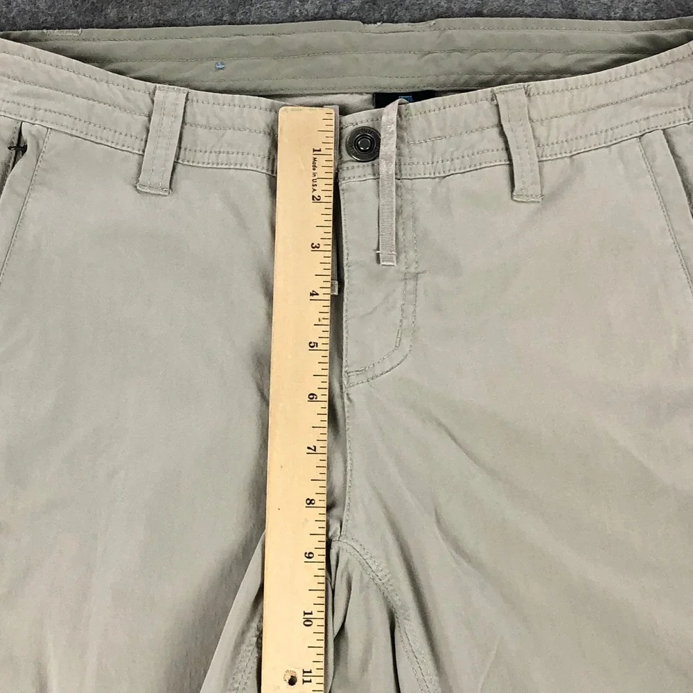 Kuhl Womens Hiking Pants 10 Regular Beige Spire Roll-Up Pant Mid Rise Zip Pocket